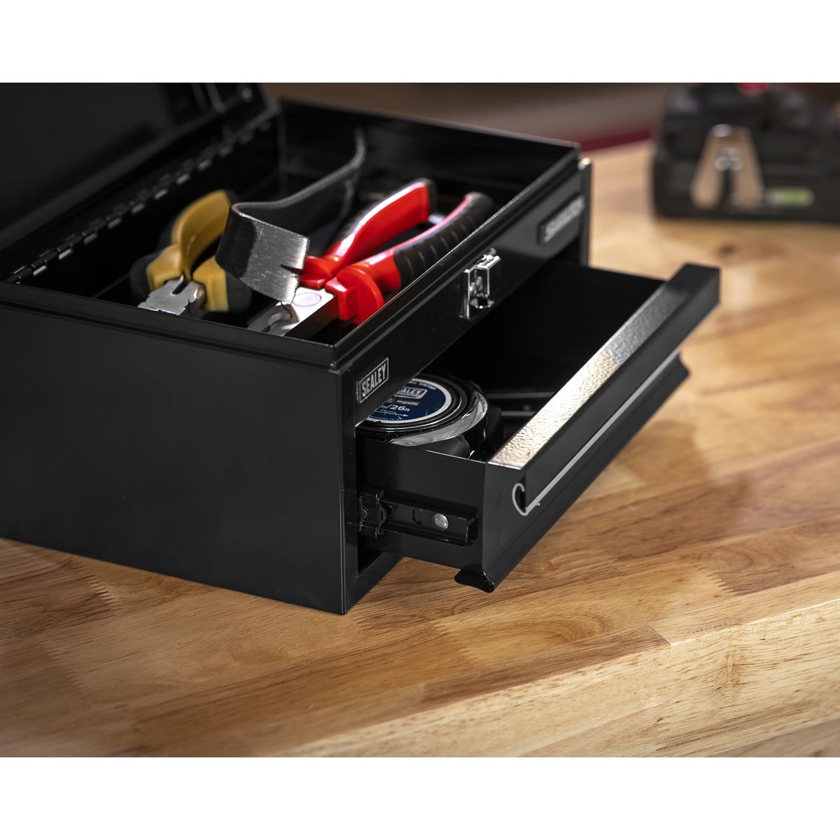 Sealey Superline Pro 1 Drawer Mini Toolbox Black  White Rose Tools