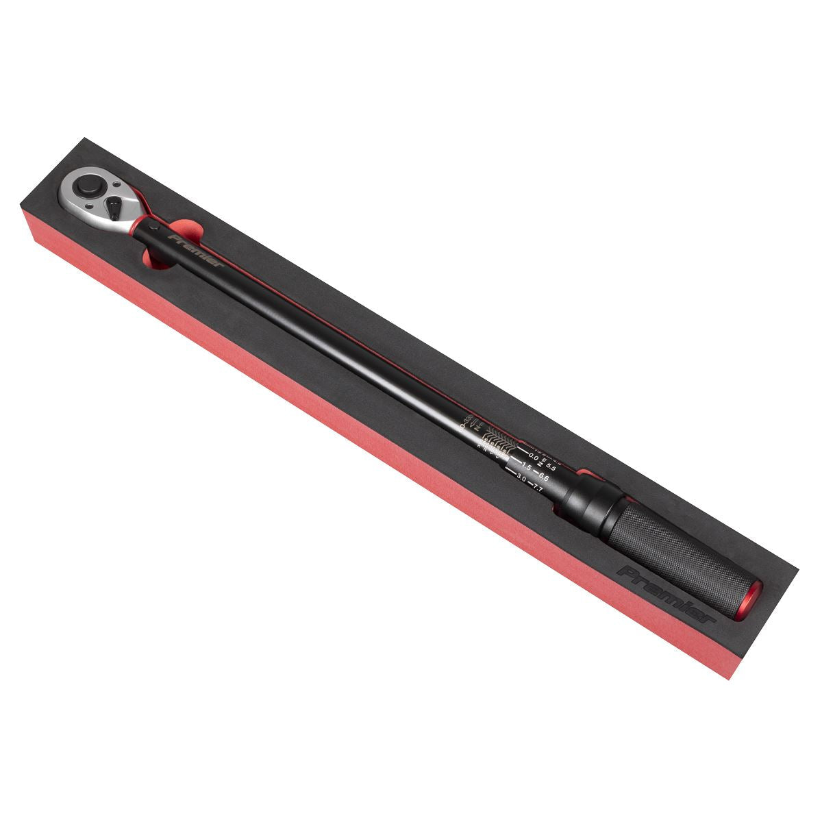 Sealey Premier Black Torque Wrench Micrometer Style 1/2"Sq Drive Calibrated 60-330Nm - Premier Black  White Rose Tools