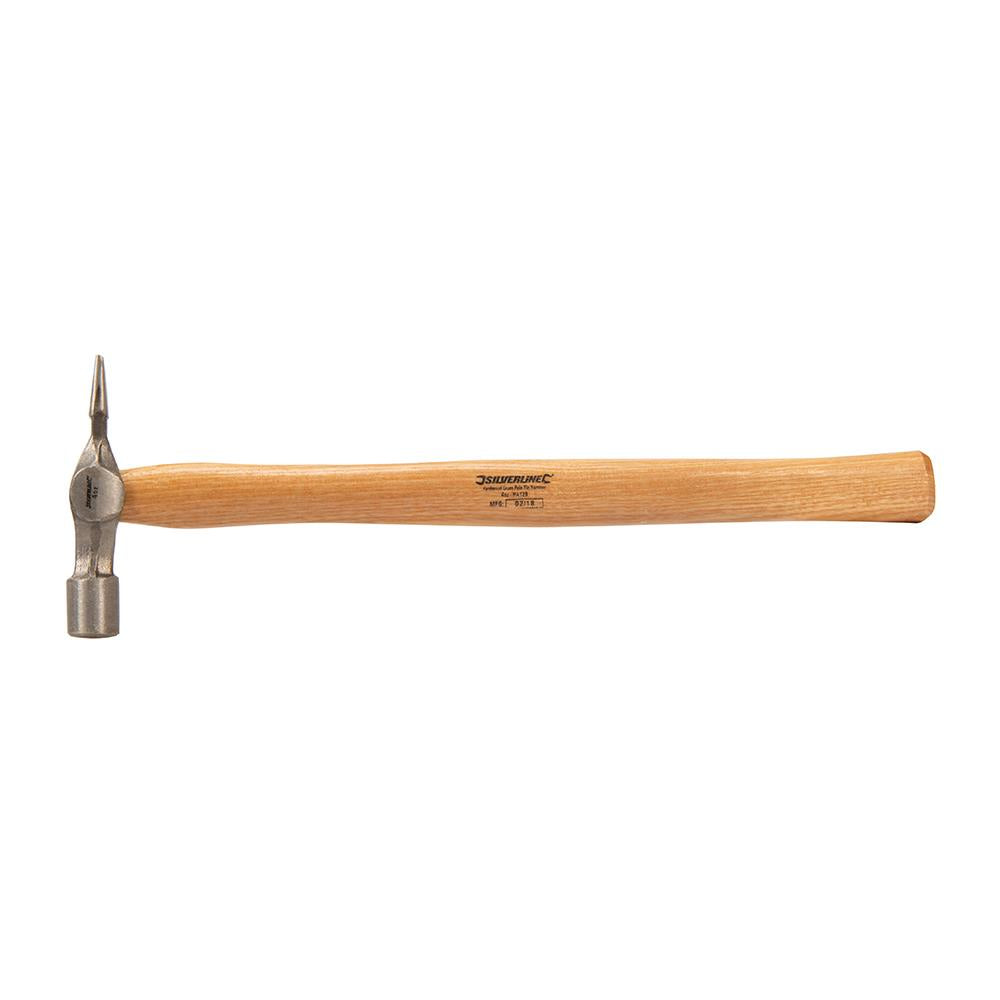 Silverline Hardwood Cross Pein Pin Hammer 4oz Nail Tack Wooden Forged Steel