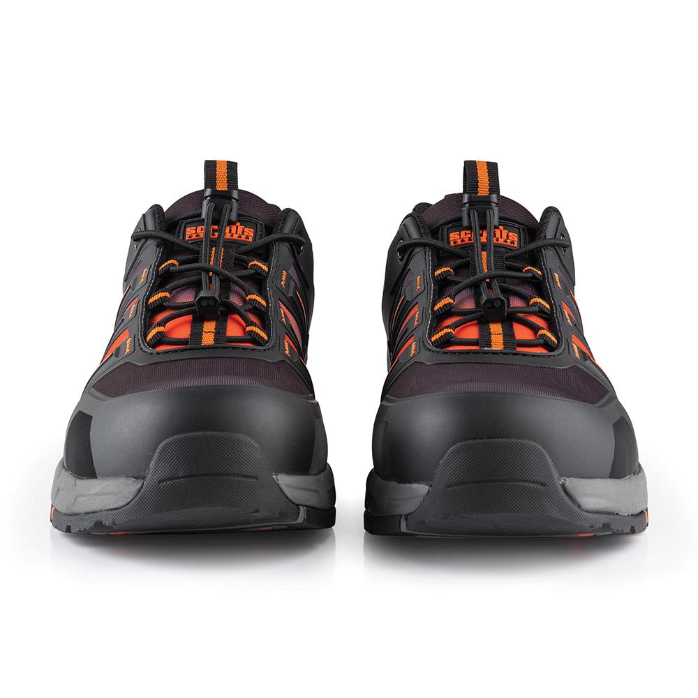 Scruffs Air Safety Trainers Black / Orange - Choose Size