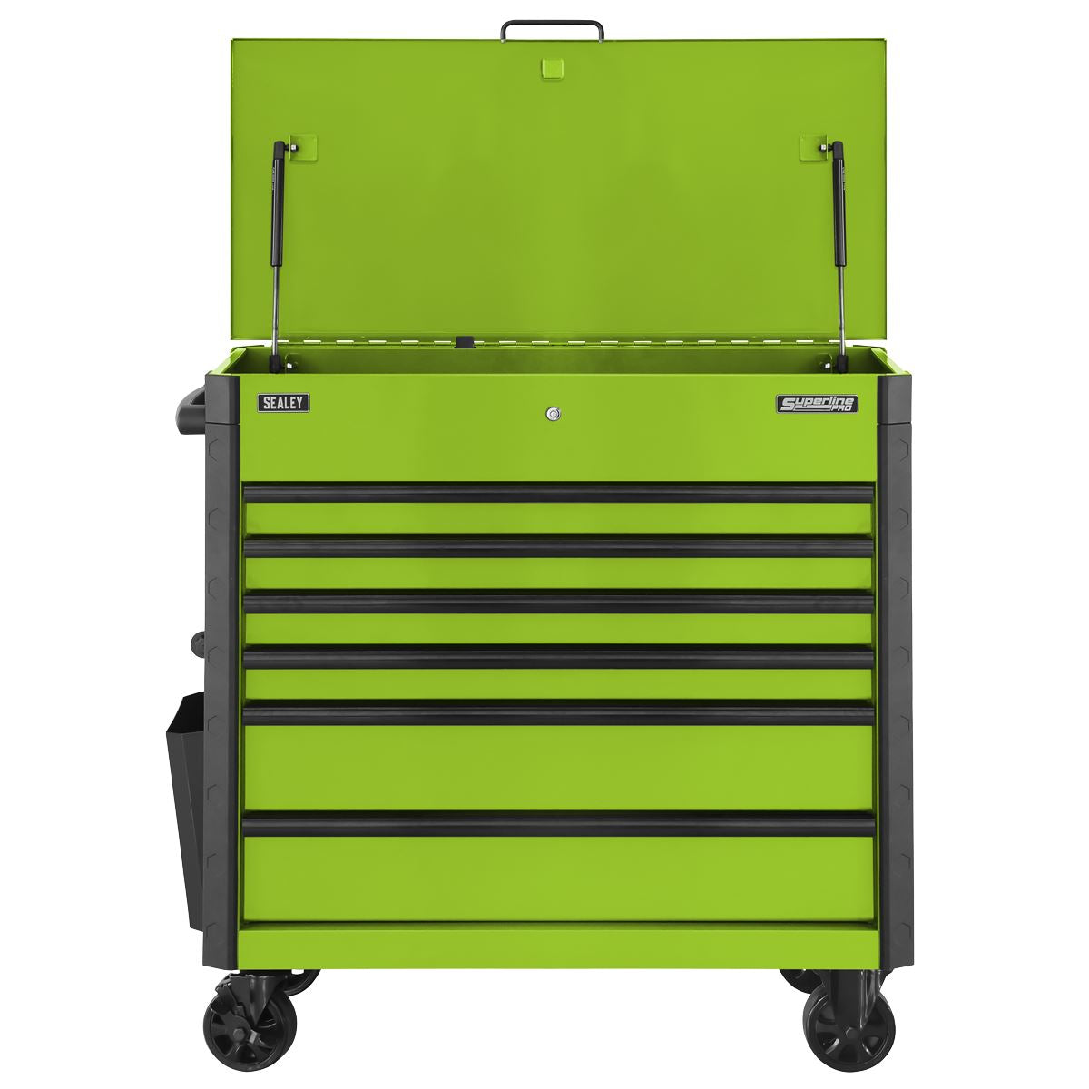 Sealey Superline Pro Tool Trolley 6 Drawer with Ball Bearing Slides - Green 