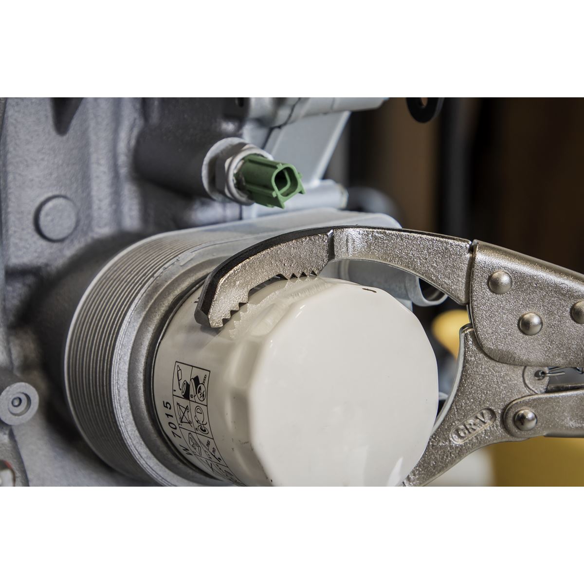 Sealey Ø45-130mm Oil Filter Locking Pliers - Angled
