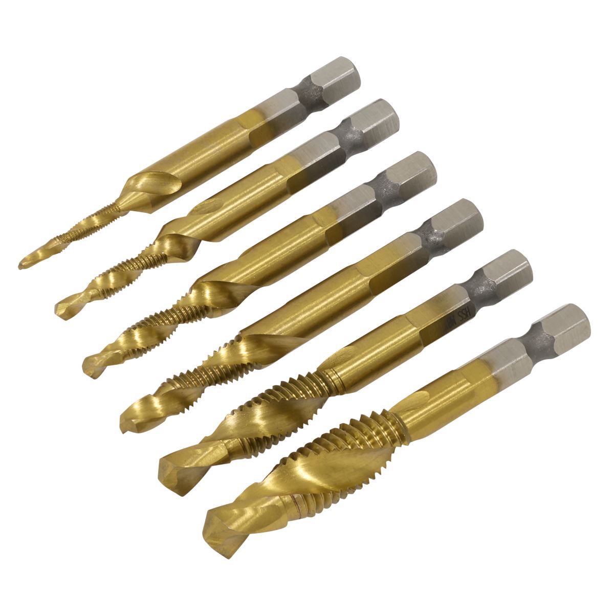 Sealey Combination Drill & Tap Bit Set 6pc  White Rose Tools