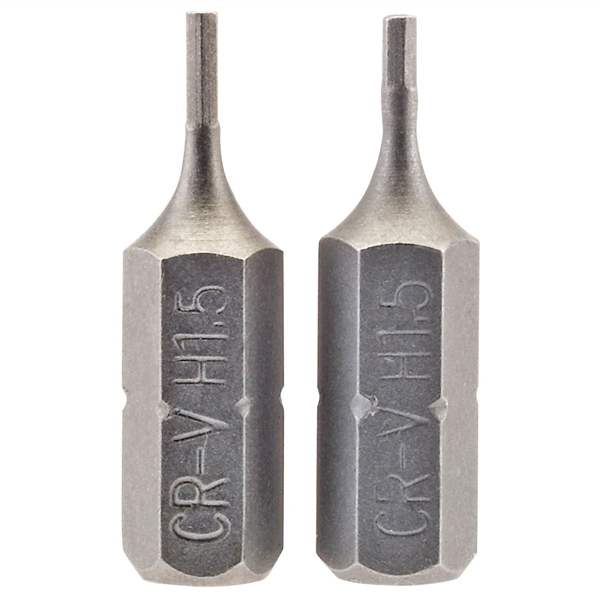 Draper Hexagonal Insert Bit 1.5mm 1/4" Hex 25mm Long (Pack of 2) 63944  White Rose Tools
