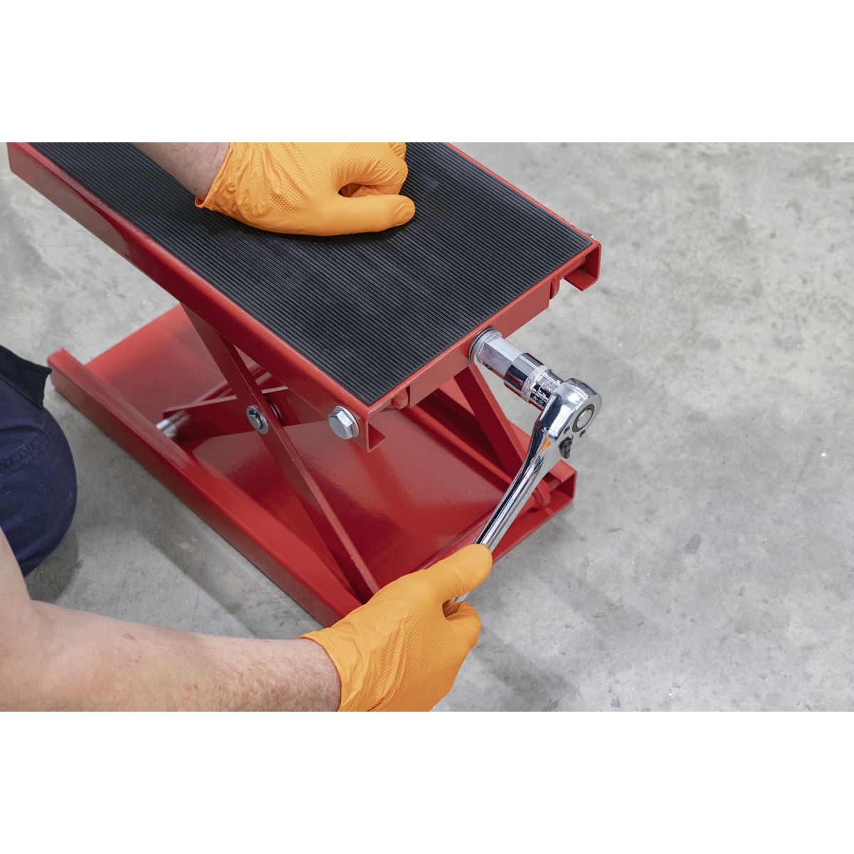 Sealey Motorcycle Scissor Stand 450kg Capacity 