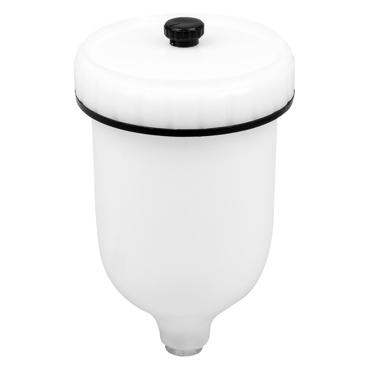 Sealey Paint Spray Gun Pot with Brass Fitting 600ml - White  White Rose Tools