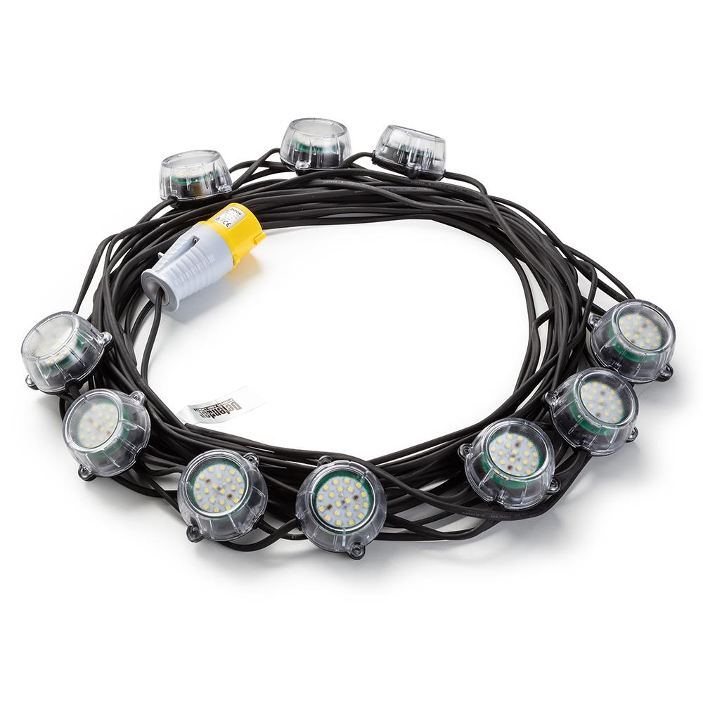 Defender 50W Heavy Duty LED Encapsulated Festoon String Lights 22m 110V E89354