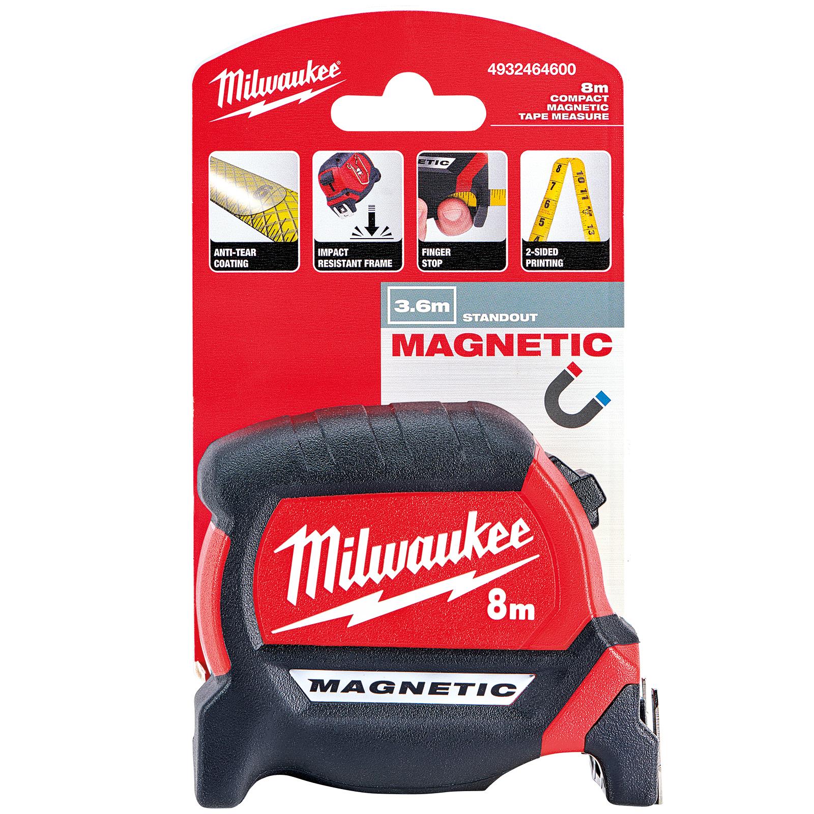 Milwaukee Magnetic Tape Measure Gen III 8m Metric 27mm Blade Width 