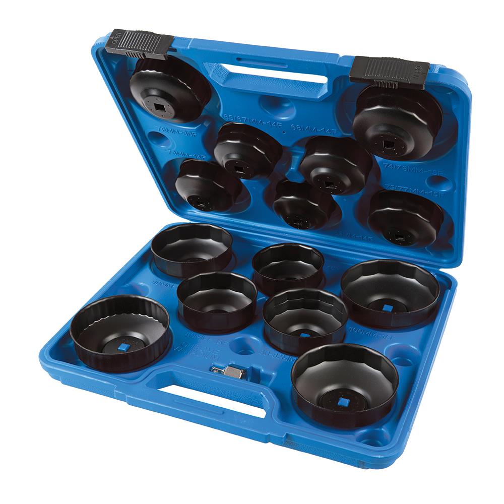 Silverline Oil Filter Wrench Set 15pce 65 - 93mm 952159