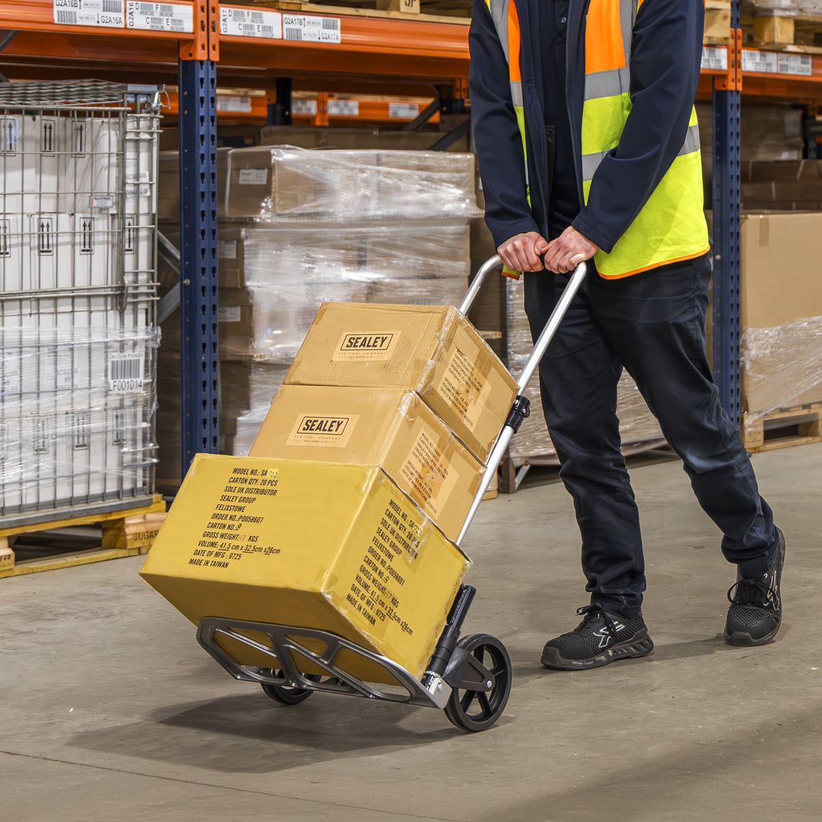 Sealey Aluminium Folding Sack Truck 70kg Capacity