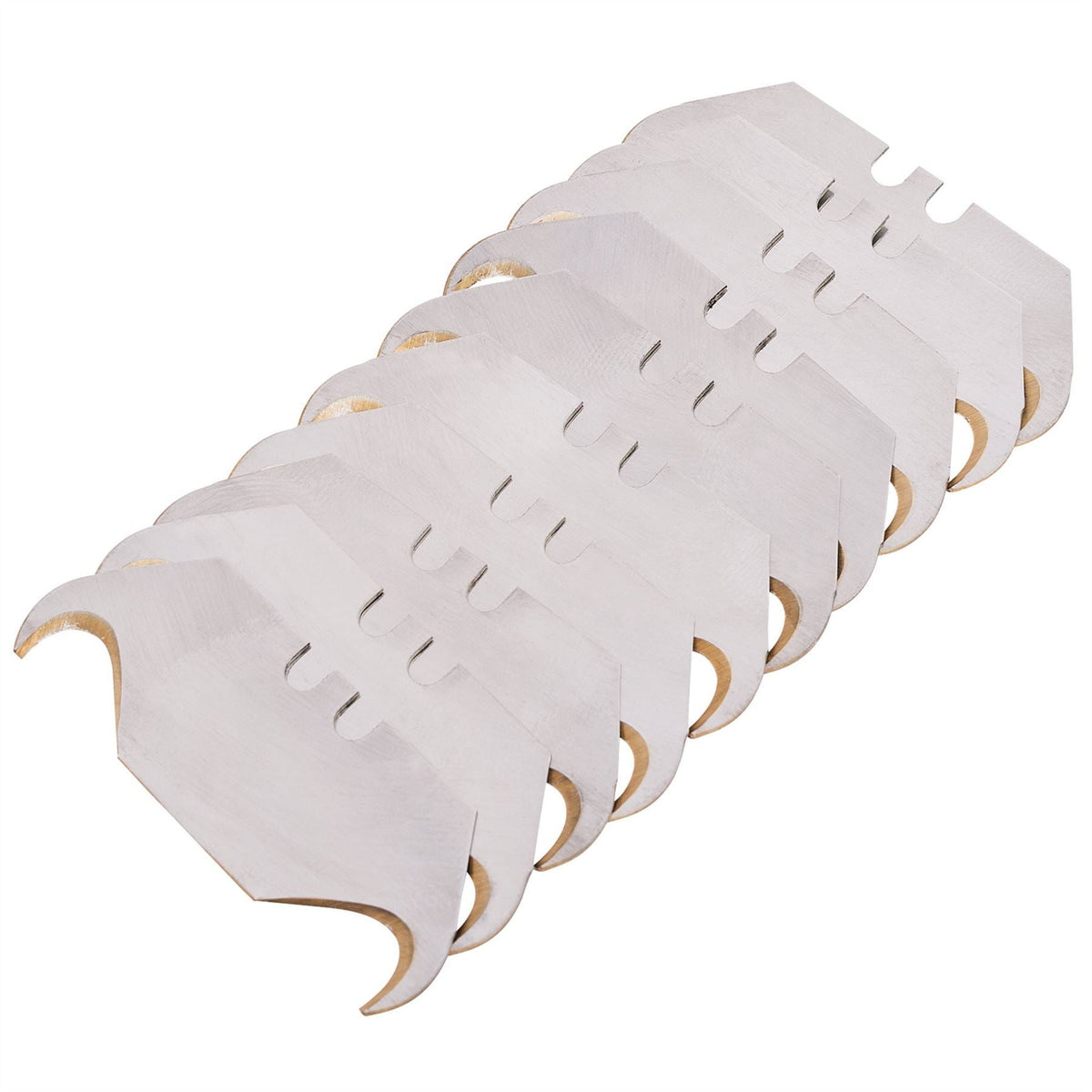 Draper Expert Two Notch Hooked Trimming Knife Blades (Pack of 10) 54225  White Rose Tools