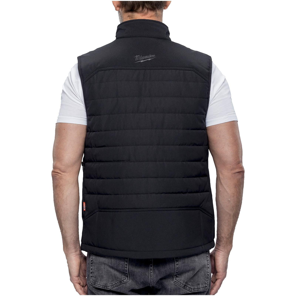 Milwaukee M12 HEXON Heated Puffer Vest Black M12 HPVBL3-0 - Choose Size  White Rose Tools