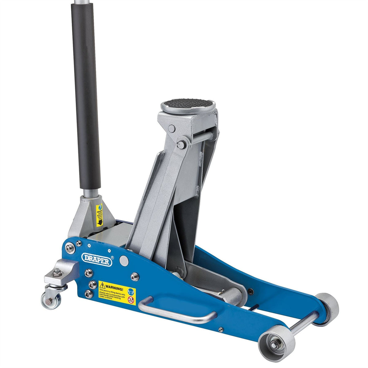 Draper Aluminium and Steel Low Profile Trolley Jack 2.5 Tonne 31479  White Rose Tools