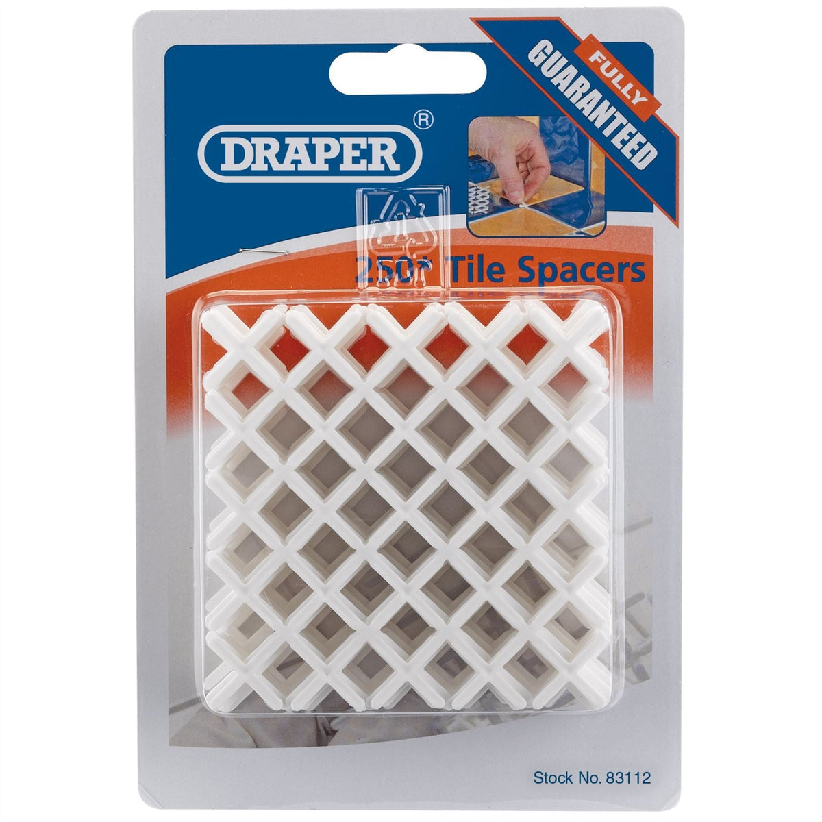 Draper Tile Spacers 2mm (Approx 250) 83112  White Rose Tools