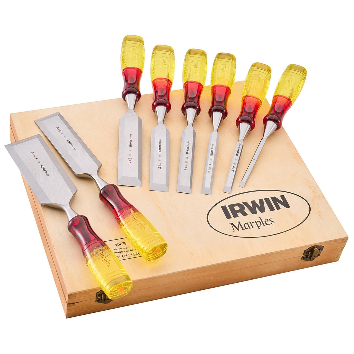 Irwin Marples 8 Piece Chisel Set 6-50mm 1977911  White Rose Tools