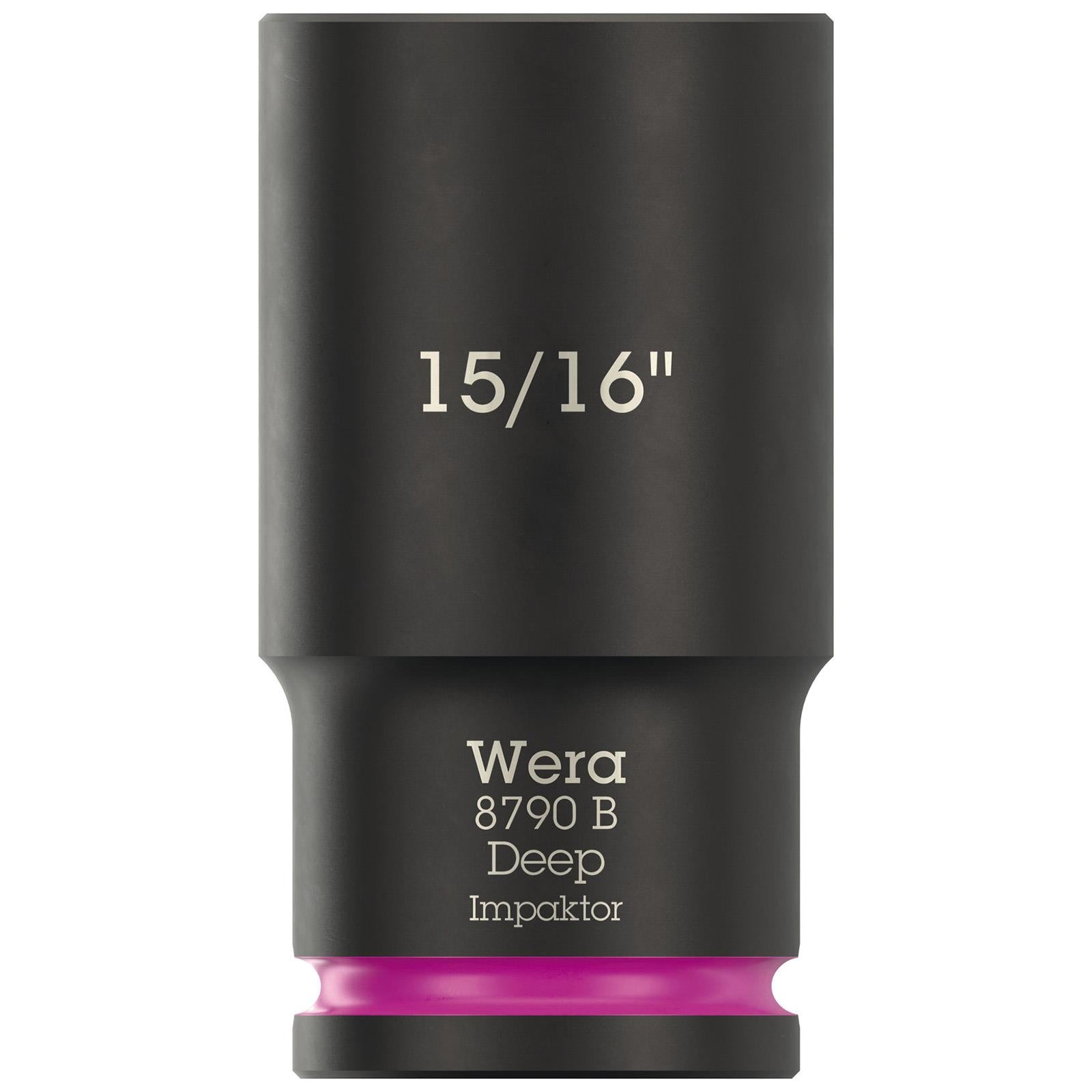 Wera Impact Socket Deep 3/8" Drive 8790 B Impaktor Metric Imperial - Choose Size  White Rose Tools