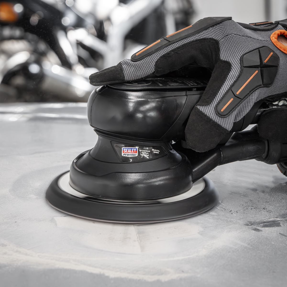 Sealey Premier Air Palm Orbital Sander 6" Ø150mm Dust-Free