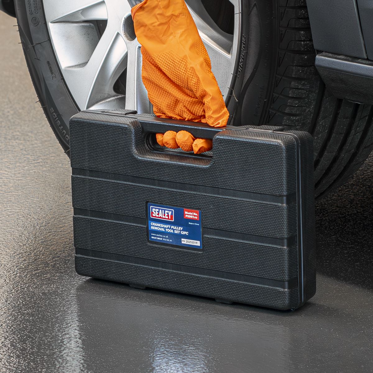 Sealey Crankshaft Pulley Removal Tool Set 12pc  White Rose Tools