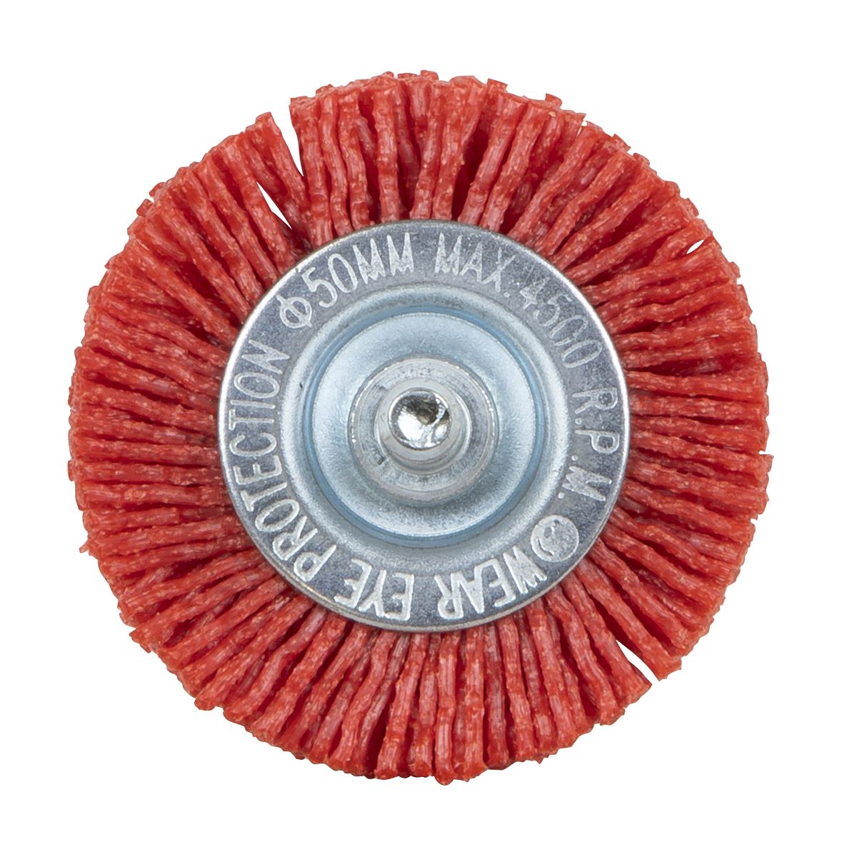 Sealey 50mm Nylon Filament Circular Brush with 6mm Shaft  White Rose Tools
