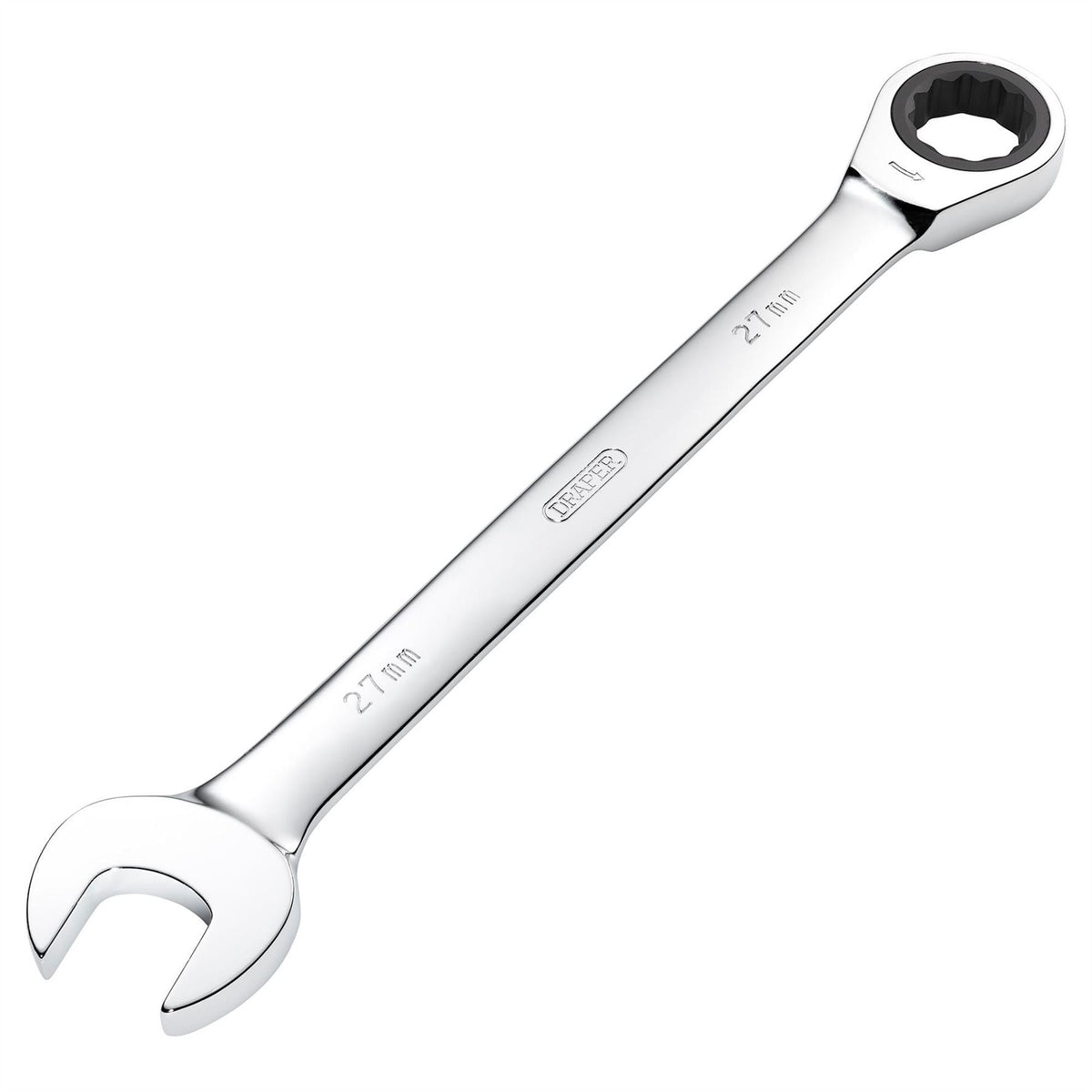 Draper Metric Ratcheting Combination Spanner 27mm 31025  White Rose Tools