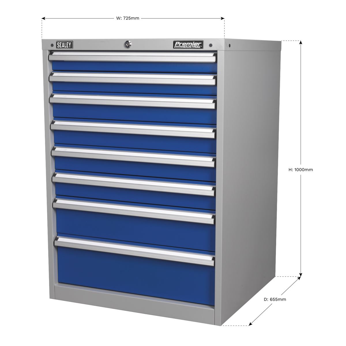 Sealey Premier Industrial Cabinet Industrial 8 Drawer