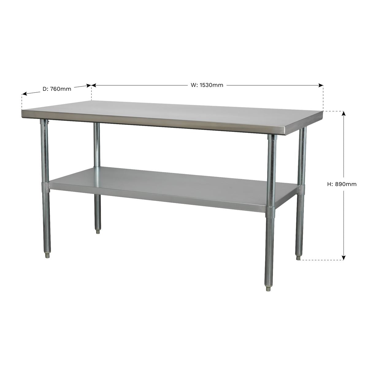 Sealey Stainless Steel Workbench 1.5m
