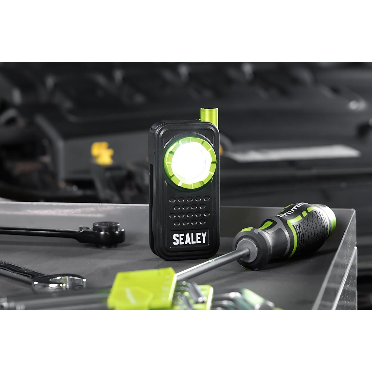 Sealey Pocket Light with Flexi Inspection Light 8W COB LED & 1W SMD LED