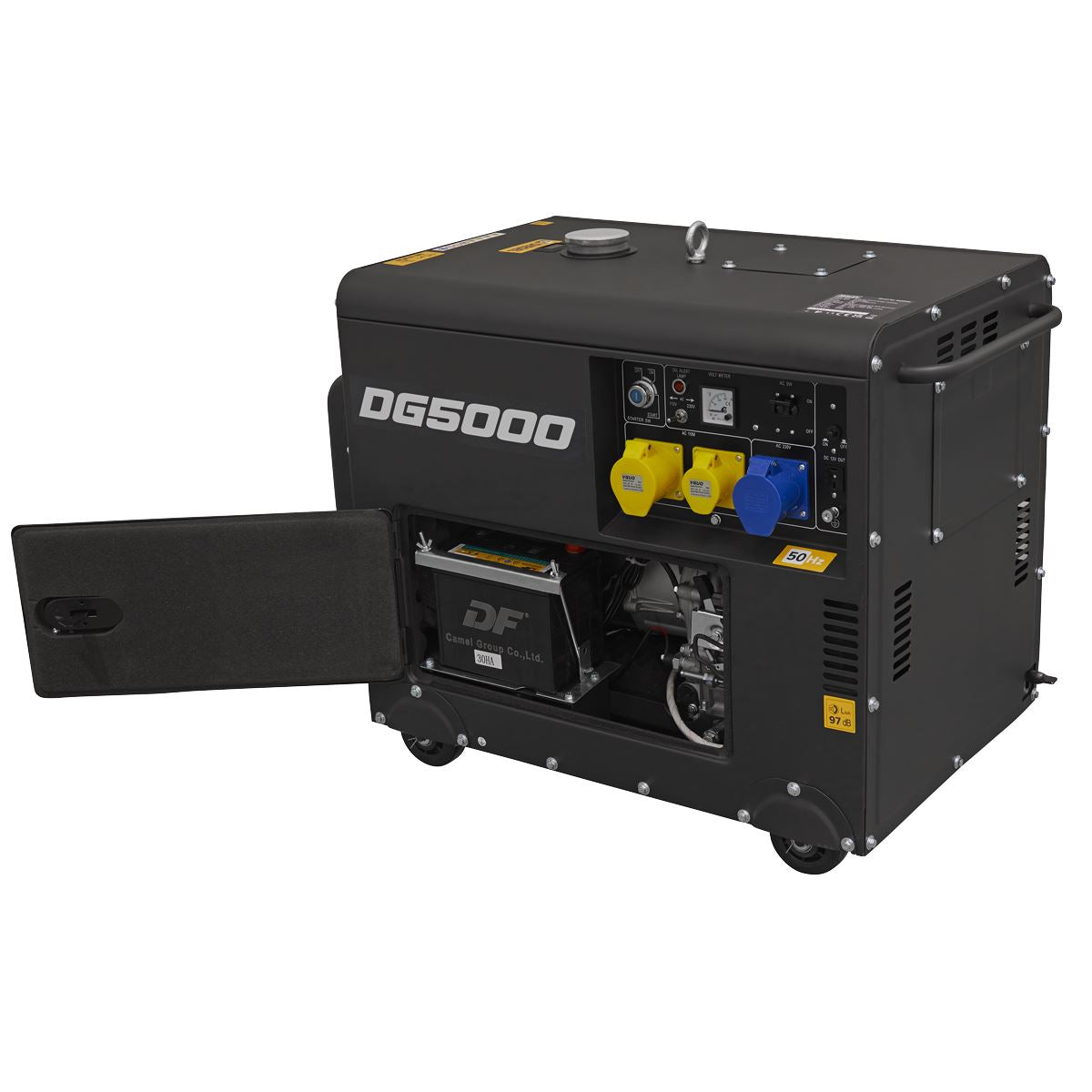 Sealey Diesel Generator - 4-Stroke Engine 5000W 110/230V