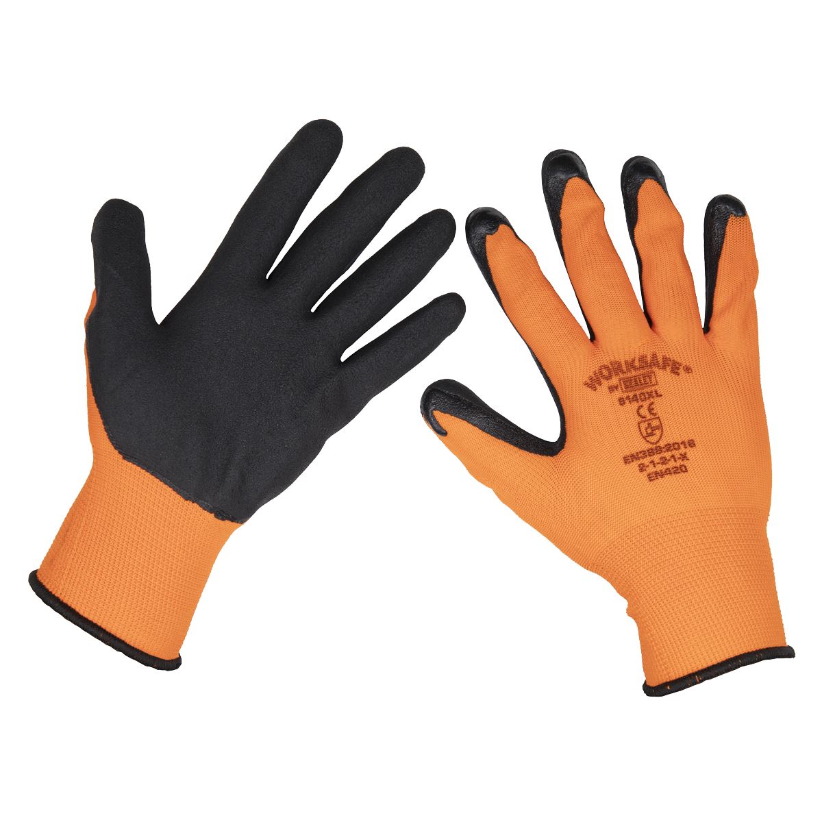 Worksafe by Sealey Foam Latex Gloves (X-Large) - Pack of 12 Pairs