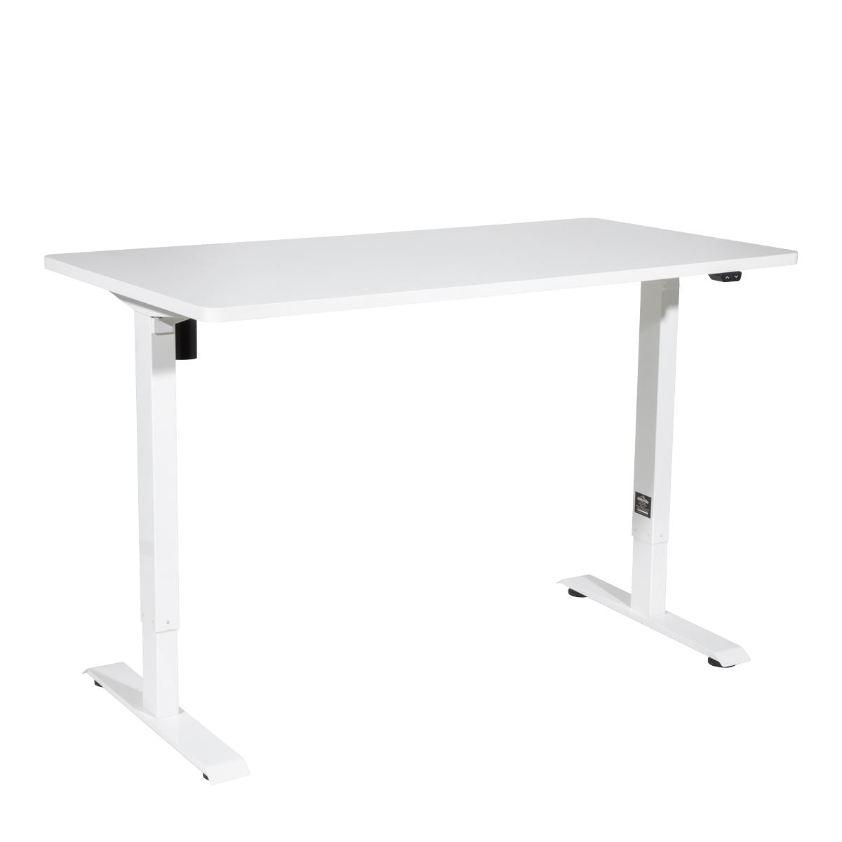 Dellonda Single Motor Height-Adjustable Electric Sit & Stand Desk with White Desktop & Frame