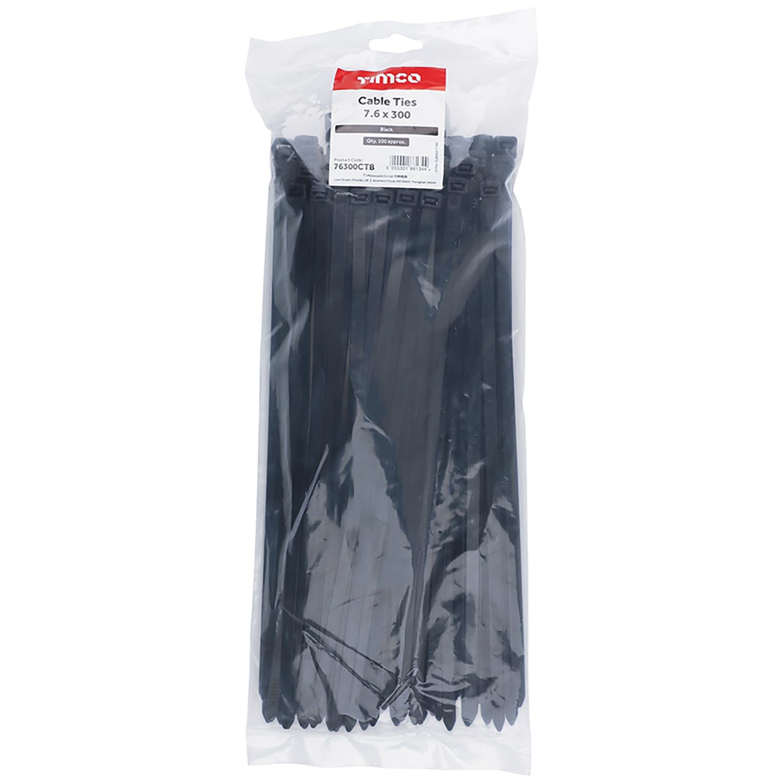 TIMCO Cable Ties Tie Wraps Black BS EN 62275 - Choose Size