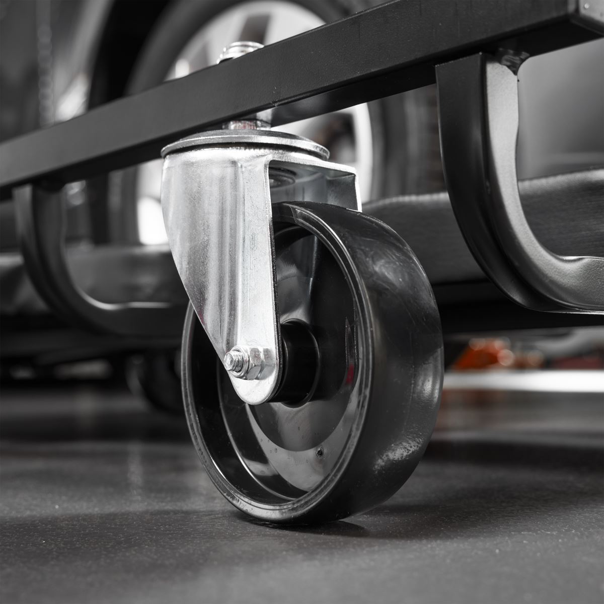 Sealey Steel Creeper with 4 Rough Ground 5" Wheels & Adjustable Back/Headrest