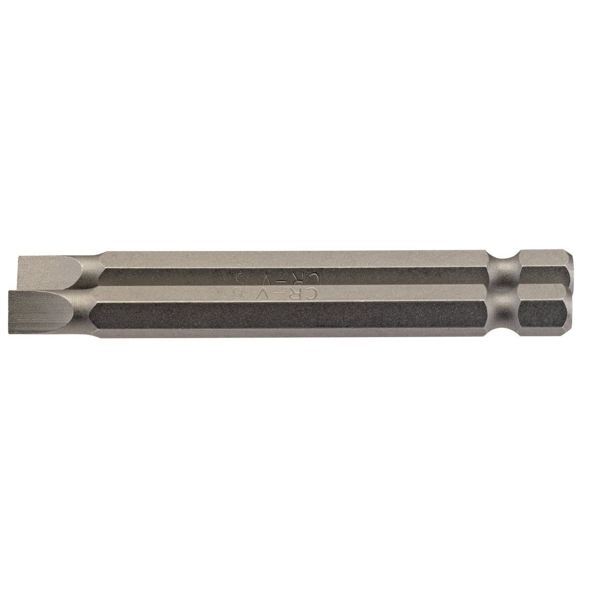 Draper Plain Slot Insert Bit 6mm 1/4" Hex 75mm Long (Pack of 2) 64308  White Rose Tools