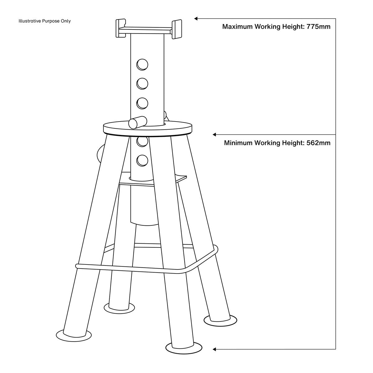 Sealey Premier Premier Axle Stands (Pair) 10 Tonne Capacity per Stand 