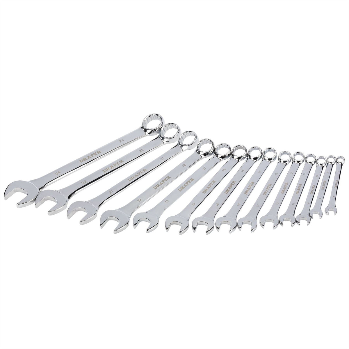 Draper HI-TORQ® Metric Combination Spanner Set (14 Piece) 34236  White Rose Tools