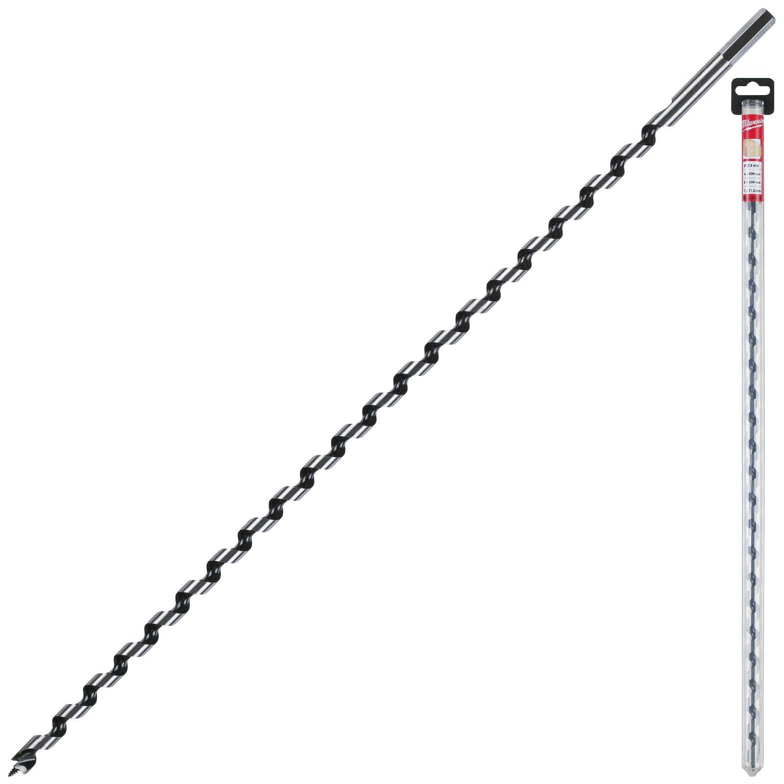 Milwaukee Wood Auger Drill Bits 600mm Overall Length 