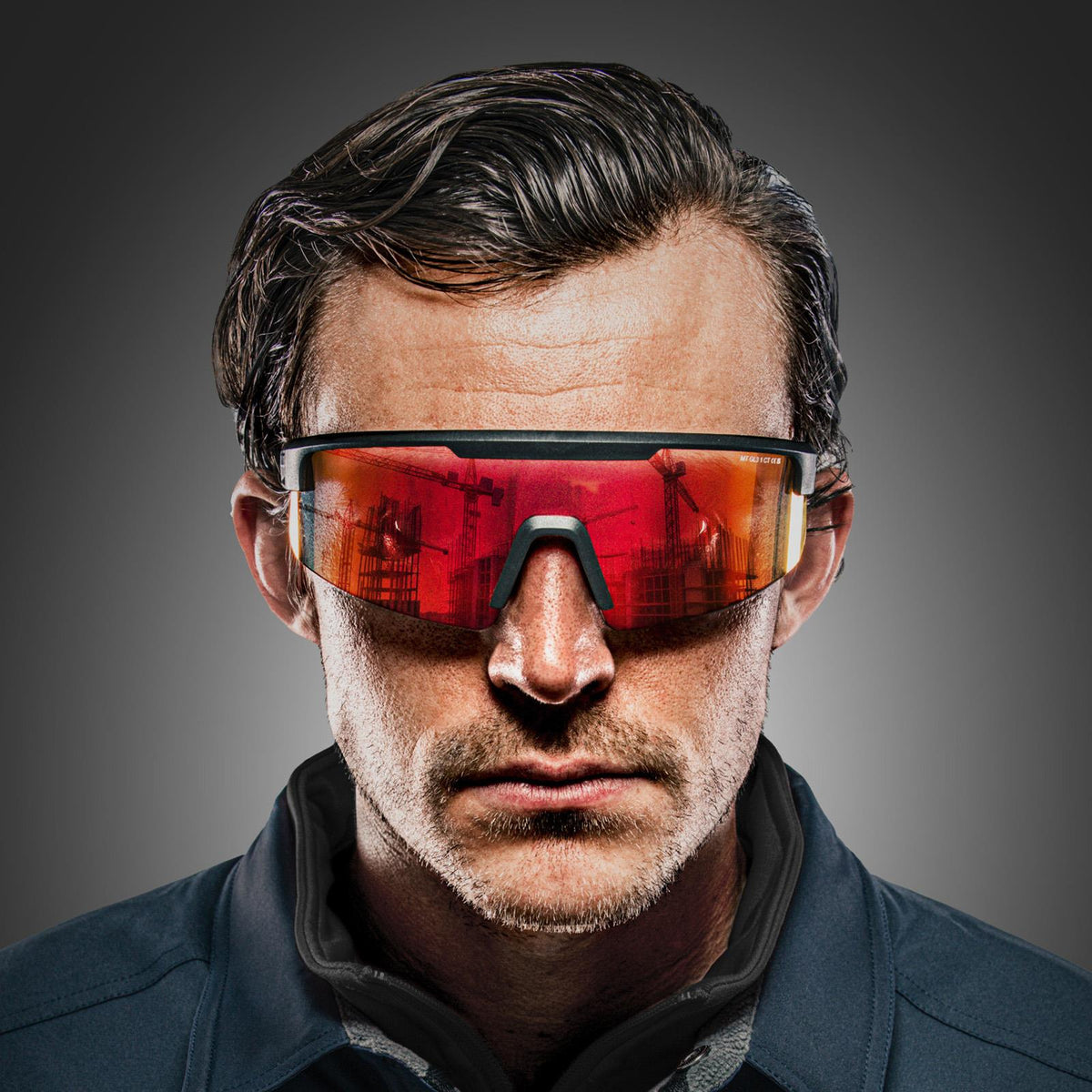 Milwaukee Sunburst Large Format Mirrored Safety Glasses  White Rose Tools