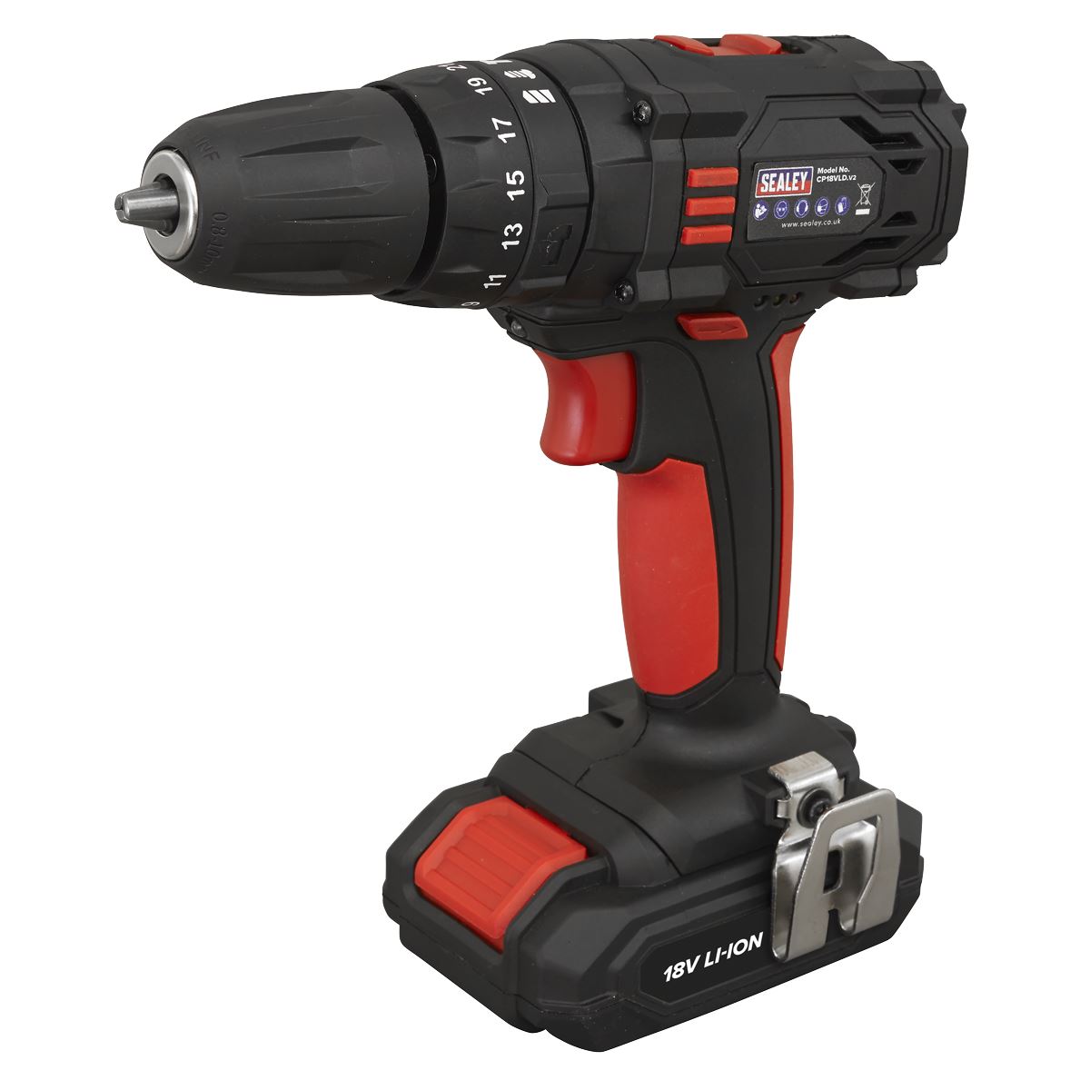 Sealey 18V Ø10mm Cordless Combi Drill