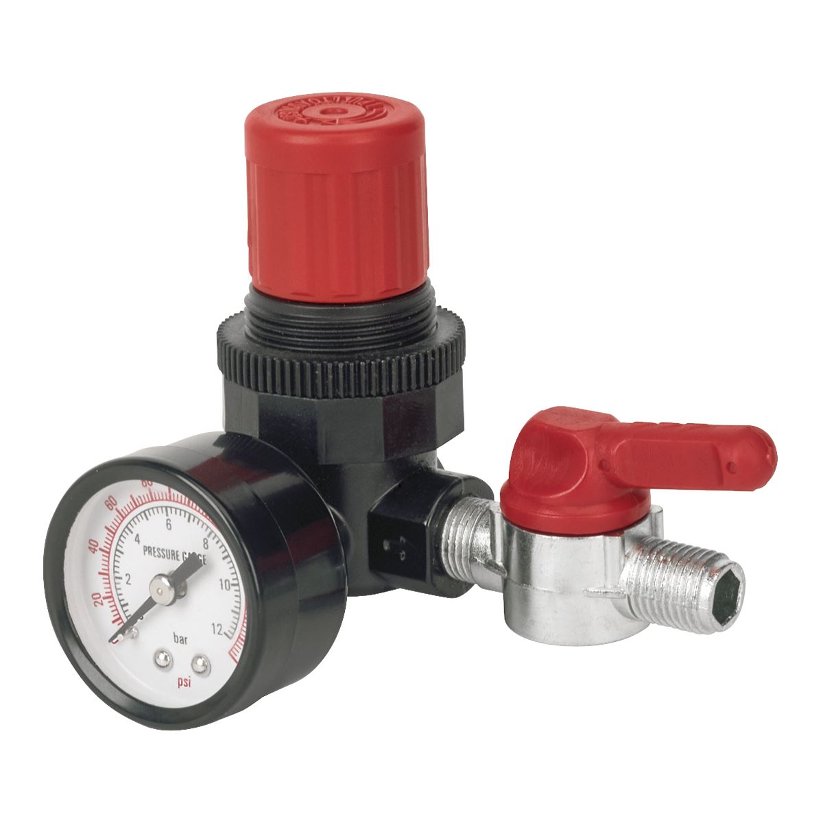 Sealey Air Regulator 1/4"BSP Female - 1/4"BSP Male 