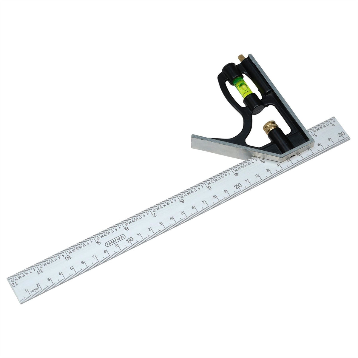 Draper Combination Square with Centre Head and Protractor 300mm 34704  White Rose Tools