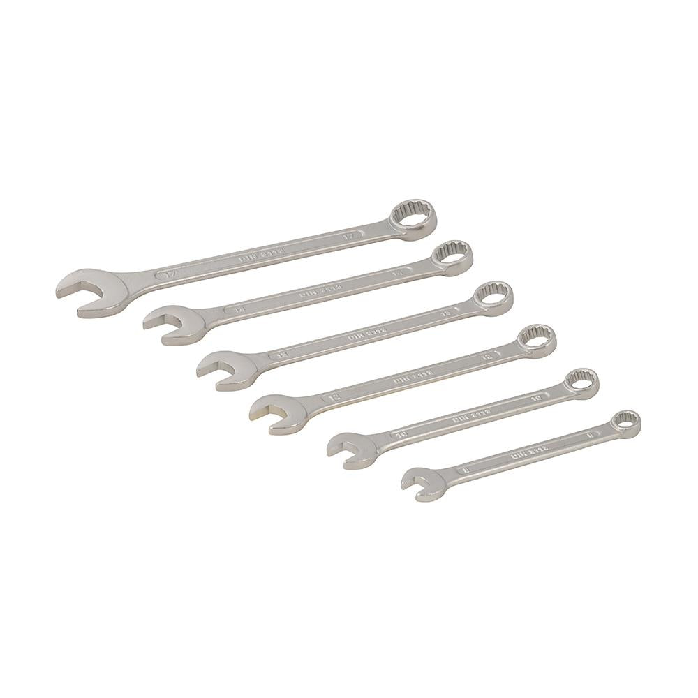 Silverline Combination Metric Spanner Set 6 Piece 8-17mm