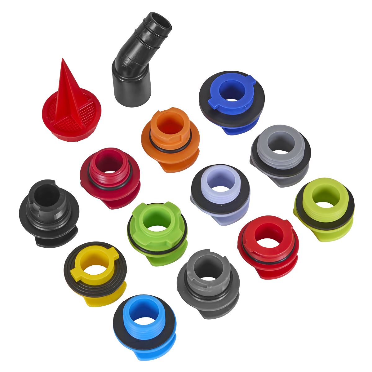 Sealey Master Engine Oil Funnel Filling Kit 15pc  White Rose Tools