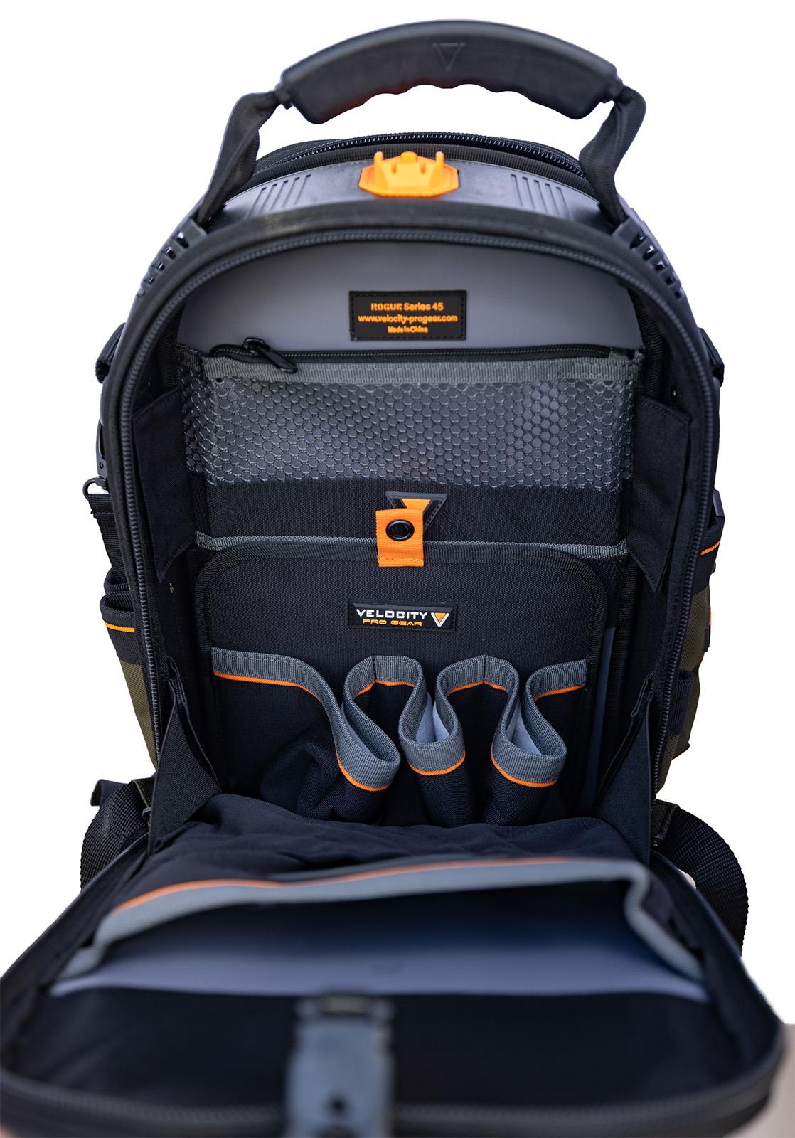 Velocity Rogue 45 Backpack Black Connect Compatible BP-45-B-C  White Rose Tools