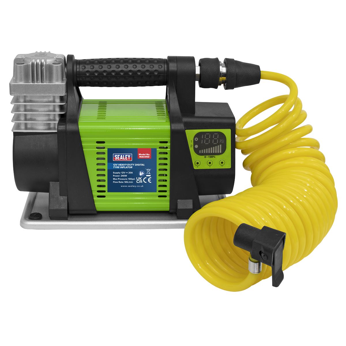 Sealey Digital Tyre Inflator 12V Heavy-Duty