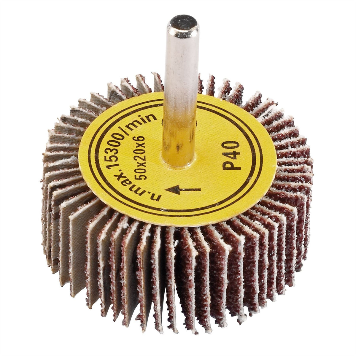Draper Abrasive Flap Wheel 50 x 20mm 40 Grit 76456  White Rose Tools