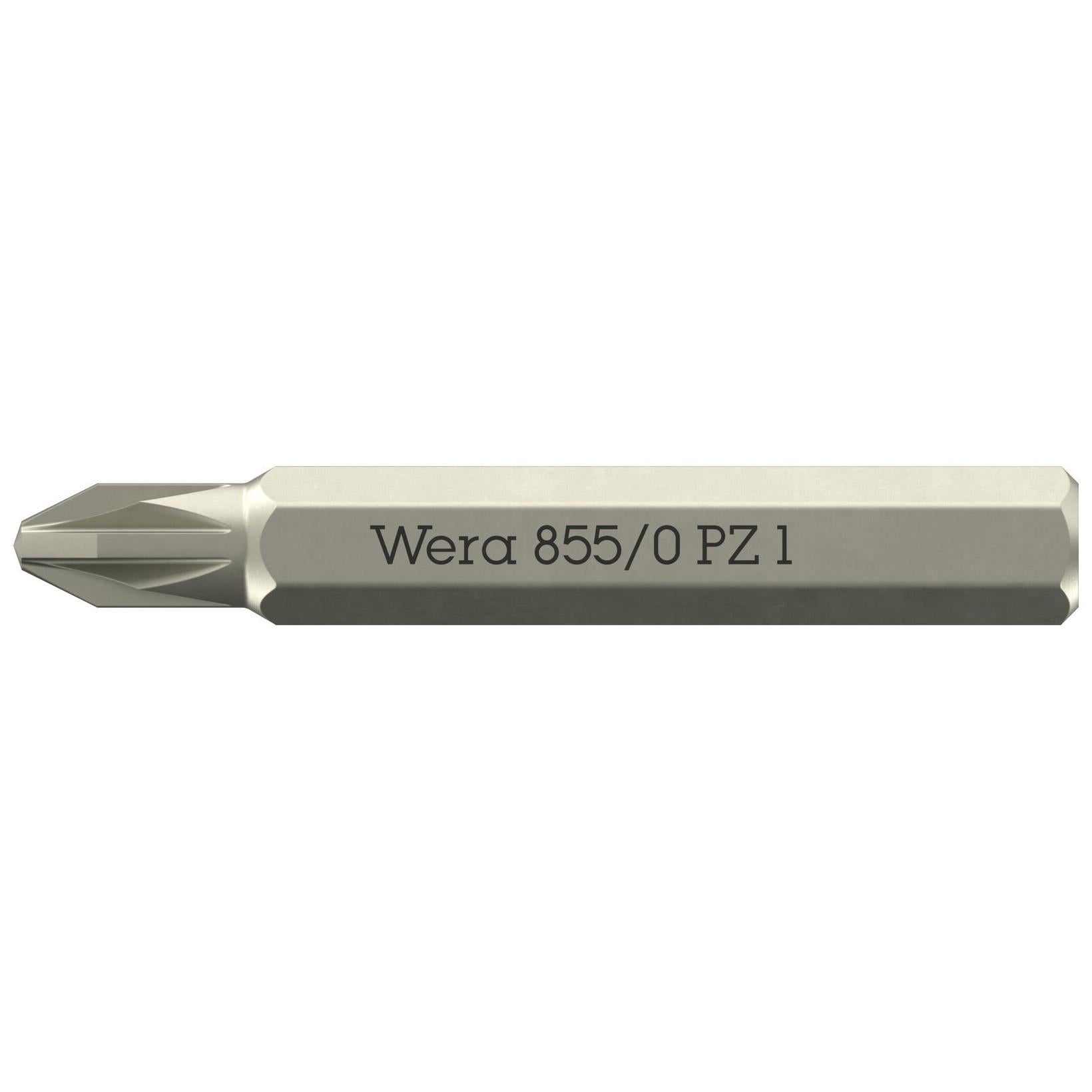 Wera Micro Precision Screwdriver Bits with 4mm Hex Drive Phillips Pozi Slotted Hex Torx - Choose Size  White Rose Tools