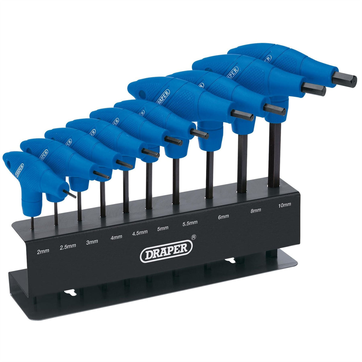 Draper Metric T-Handle Hex Key Set (10 Piece) 33869  White Rose Tools