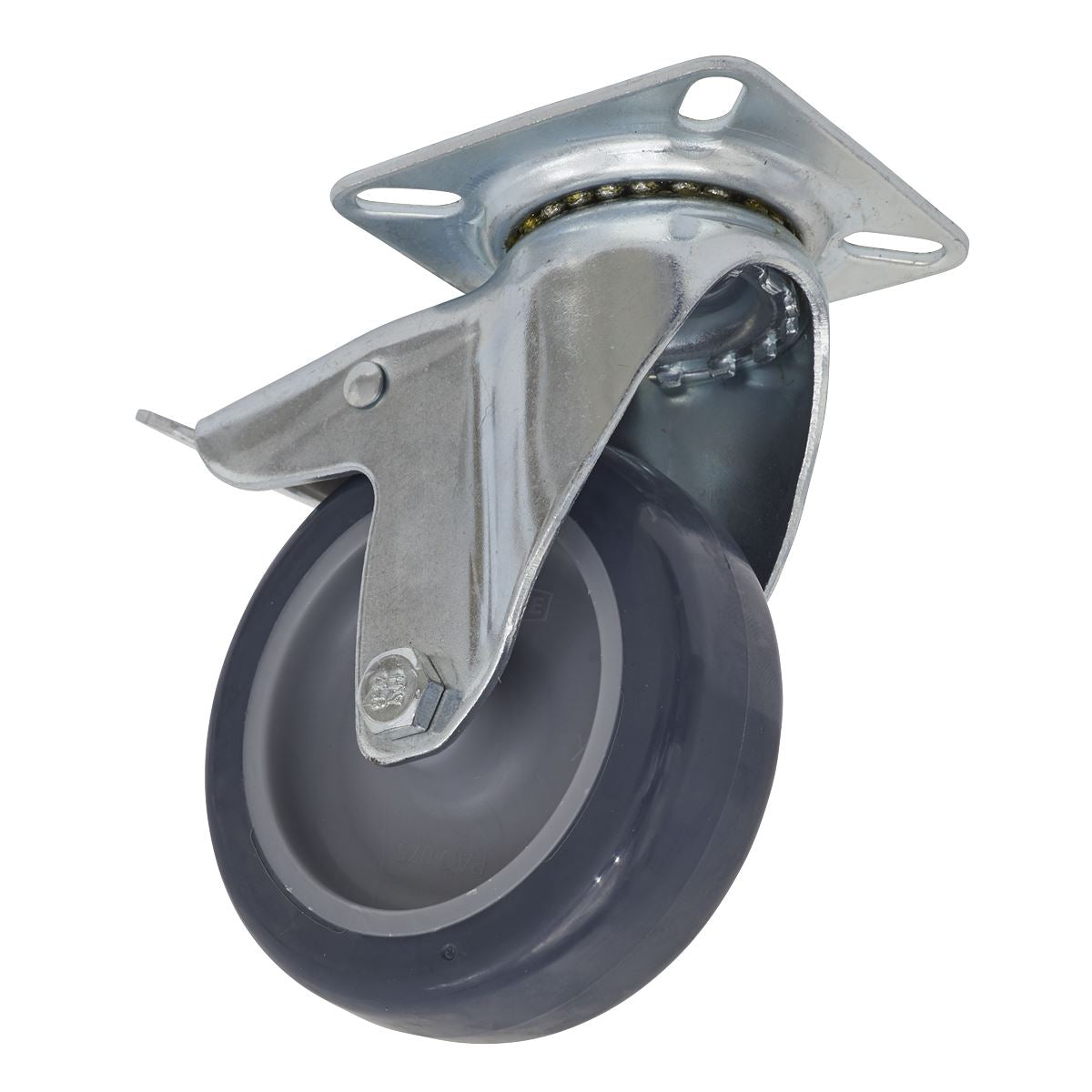 Sealey Castor Wheel Swivel Plate with Total Lock Ø75mm 
