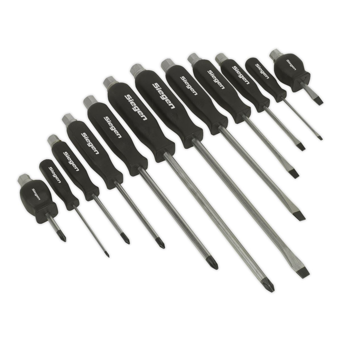 Siegen by Sealey Screwdriver Set 12pc Hammer-Thru