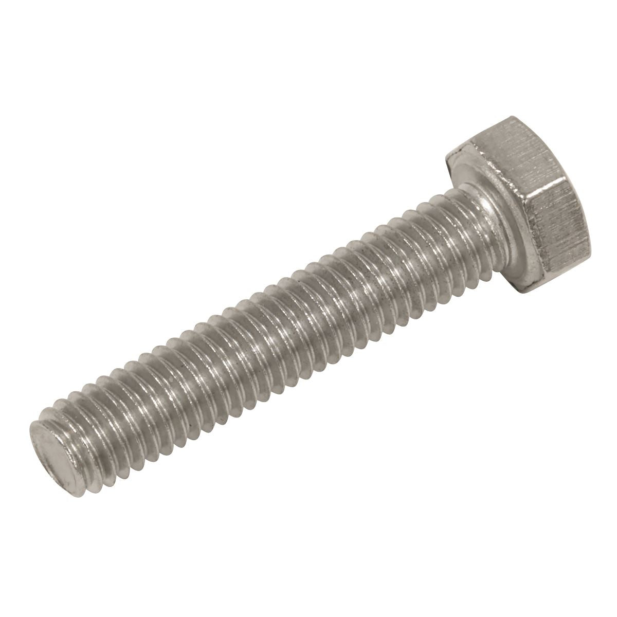 Sealey Stainless Steel Hex Head Set Screw DIN 933 - M5 X 25 A2 - Pack of 50